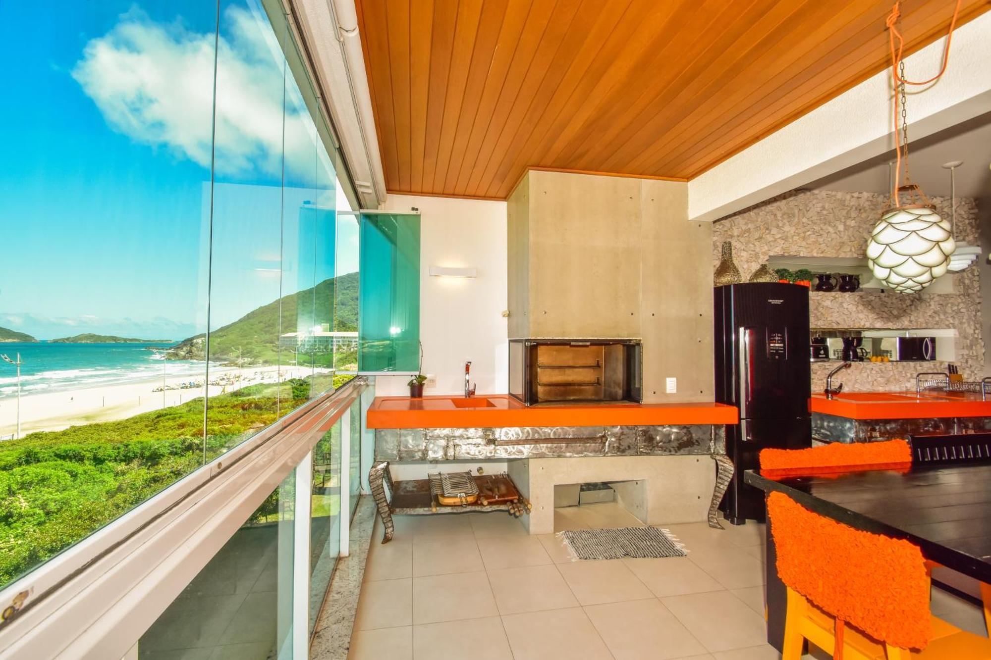 Apartamento Frente Mar Na Praia Do Santinho N880 フロリアノポリス エクステリア 写真