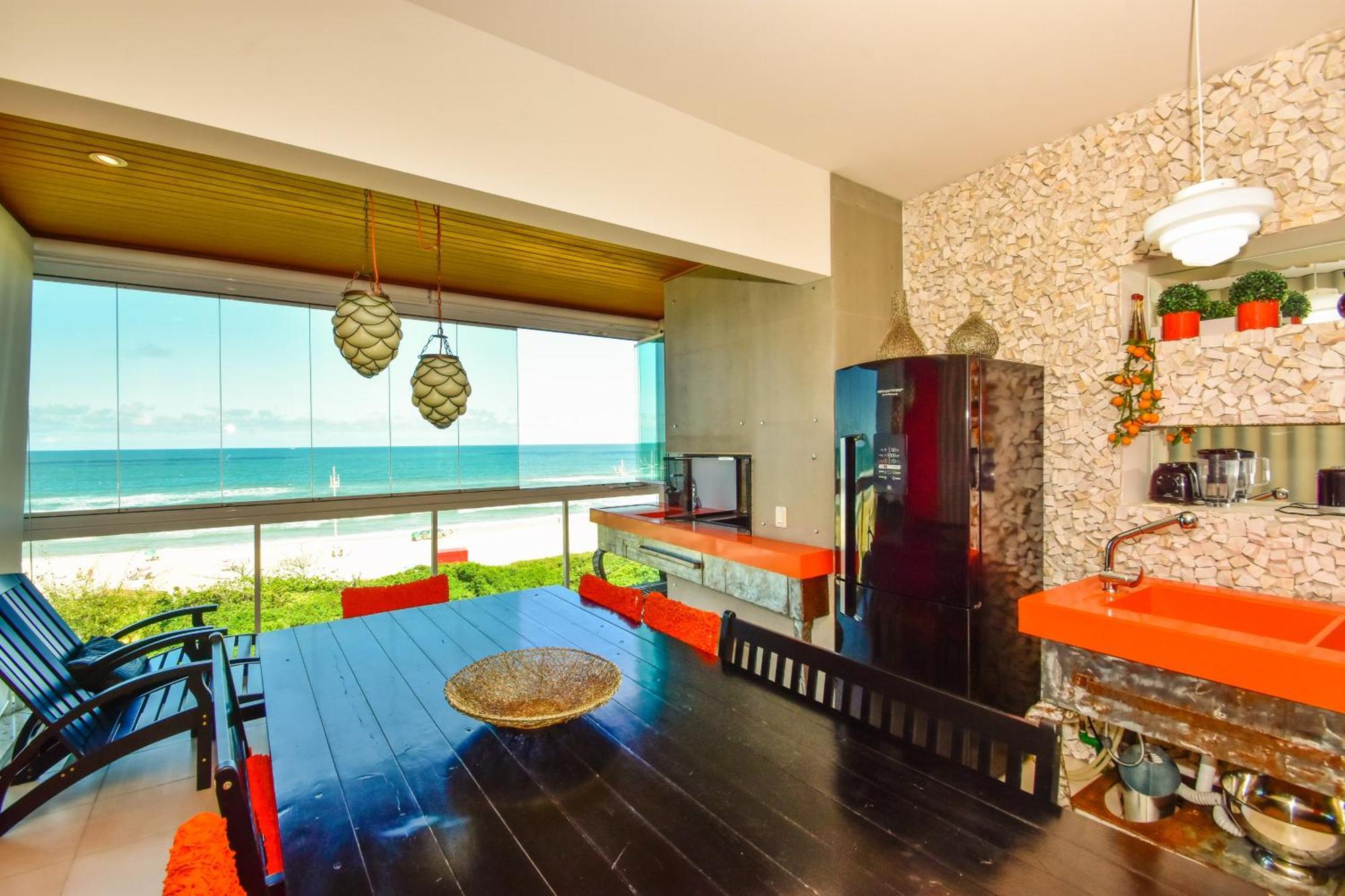 Apartamento Frente Mar Na Praia Do Santinho N880 フロリアノポリス エクステリア 写真